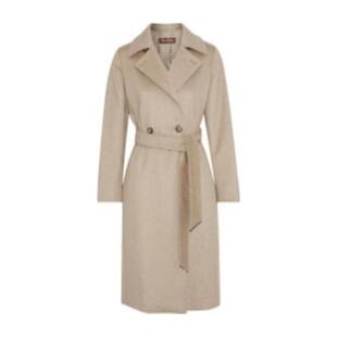 MARA 花色 女士外套 AW2020 系带羊绒大衣 6016037306001 MAX