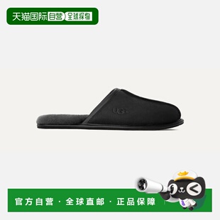 自营欧洲直邮UGG Scuff男士黑色棉拖鞋羊毛一脚蹬