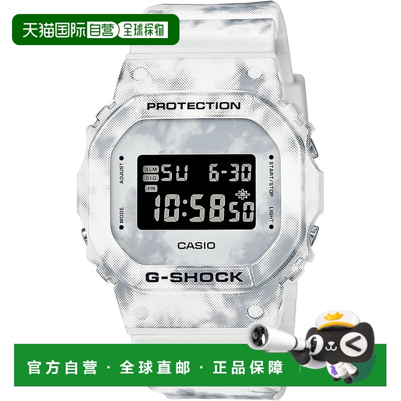 【日本直邮】G Shock卡西欧 手表 DW5600GC-7 雪色迷彩 黑/白计时