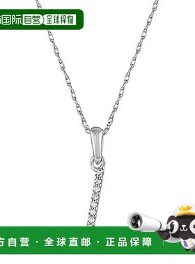 自营 sabrina14k 白金和钻石初始项链 - 白色 l 美国奥莱直发礼物