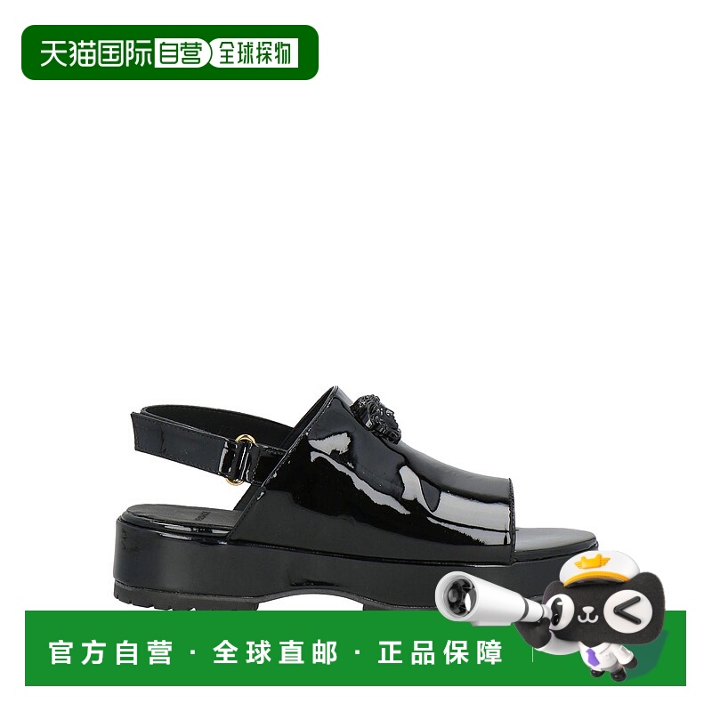 1h可退 香港直邮潮奢 Versace 范思哲 女士 凉鞋 black黑色 舒适