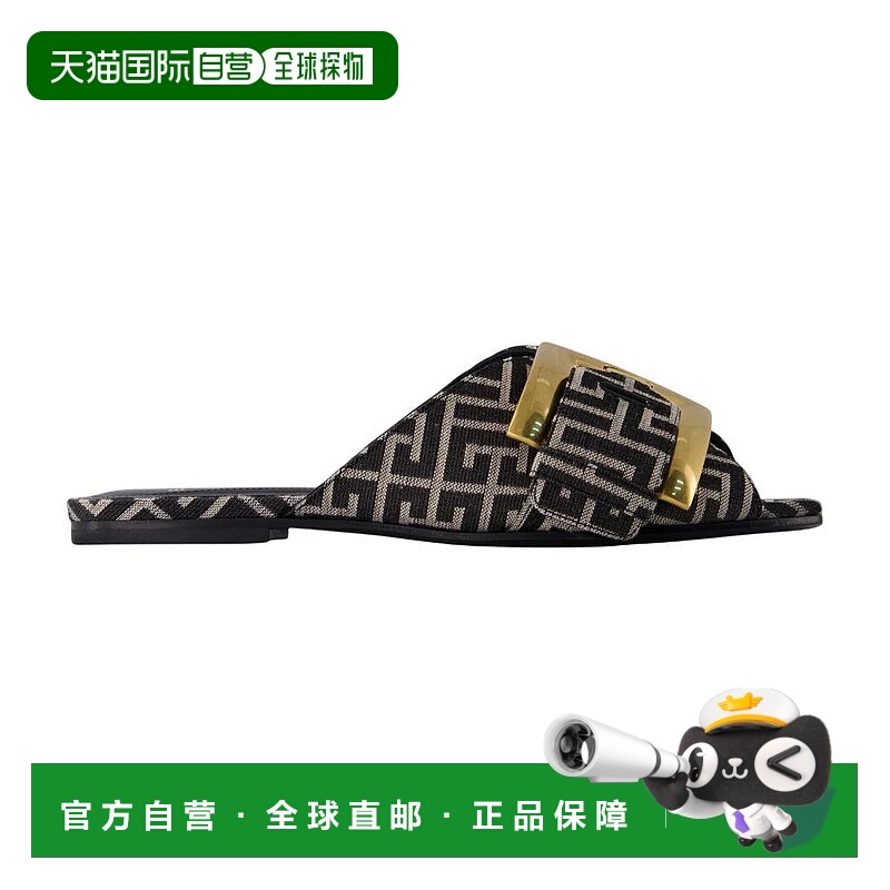 香港直邮BALMAIN 女士凉鞋 GN1UP158TJBM SS2026 黑色 Balmain An