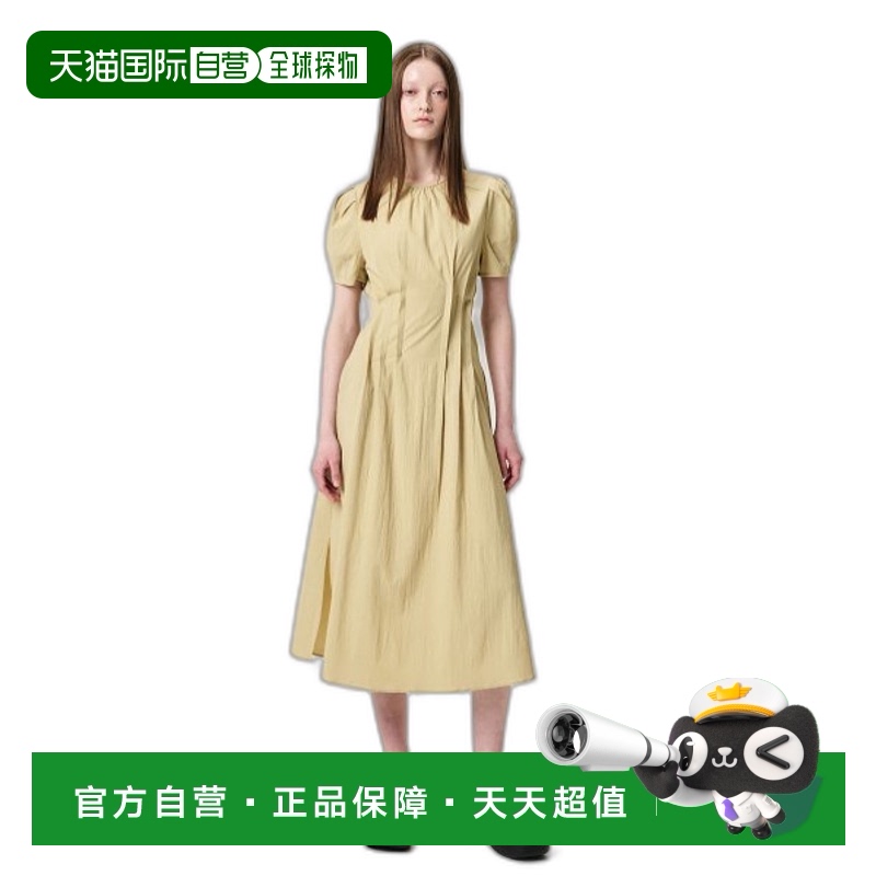 韩国直邮ETMON 女士连衣裙DR250SMM69 Waist Pintuck Dress, Olive