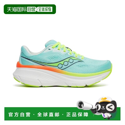 自营欧洲直邮SAUCONY索康尼 GUIDE 19女士泼墨色/柠檬色网布跑步