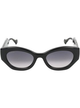 GUCCI 女士眼镜 GG1553S001 SS2024 黑色 几何框太阳镜