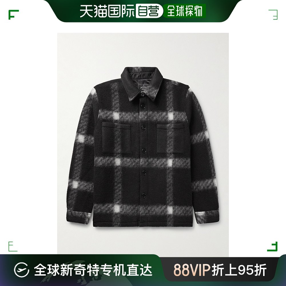 香港直邮潮奢 PORTUGUESE FLANNEL男士格纹磨毛抓绒衬衫式衬衫