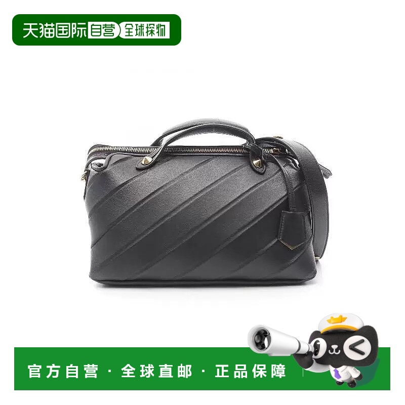 1h可退 日本直邮中古Fendi芬迪女包B级9新by the way牛皮斜挎包黑