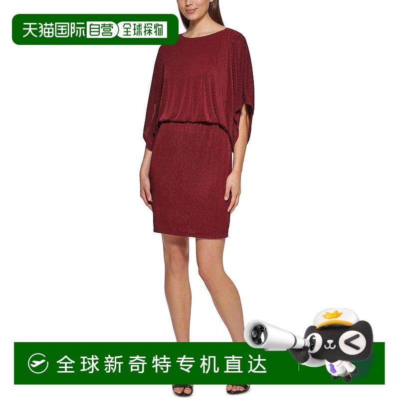自营jessica howardPetites女士 Metallic Blouson Sheath Dress