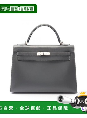 1h可退 日本直邮中古Hermes爱马仕女包B级9新Kelly32凯利32牛皮手