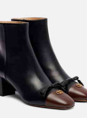 潮奢 Valentino 华伦天奴 女士 Valet Du Roi 皮质短靴
