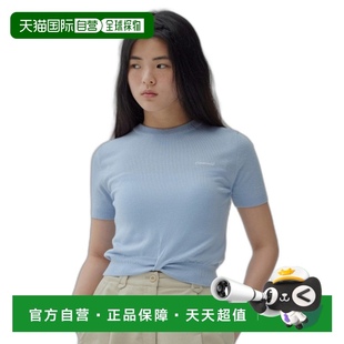 针织浅减龄时髦 扭纹羊毛短袖 舒适高级感 女式 韩国直邮COVERNAT