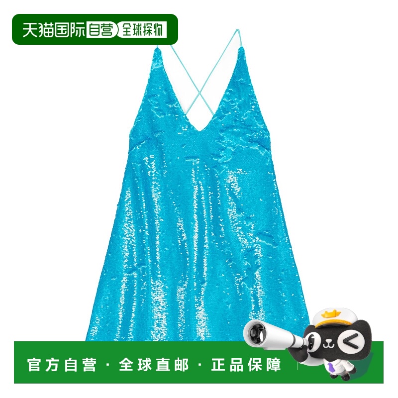 香港直邮GANNI 女士连衣裙 F7740803 SS2023 蓝色 GANNI's mini d