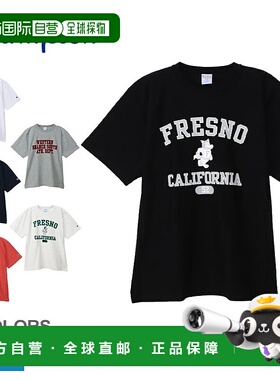 日本直邮Champion Reverse Weave® 短袖T恤男士白色/灰色C3-B303