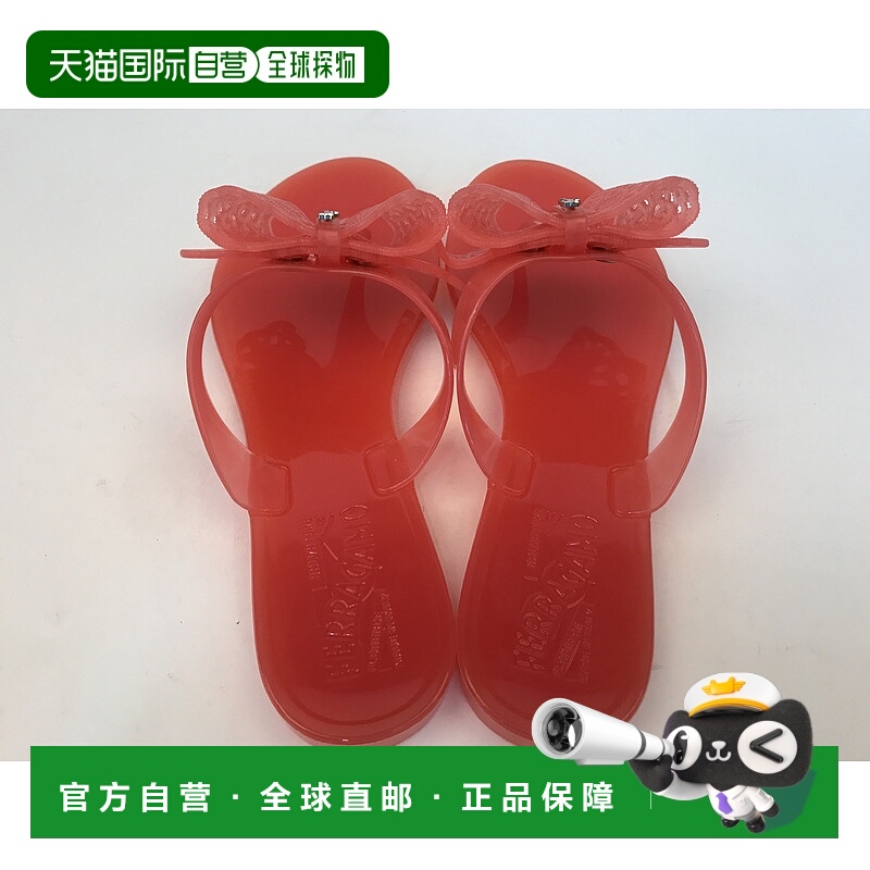 香港直邮Salvatore Ferragamo 蝴蝶结装饰拖鞋 058448菲拉格慕