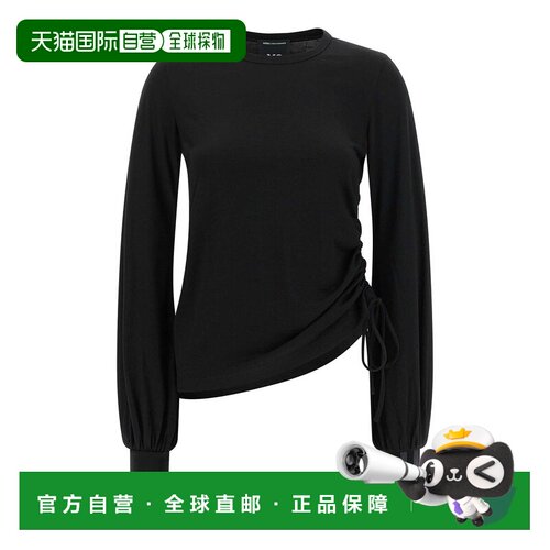 1h可退 香港直邮Y-3 女士T恤 KS1425 AW2026 黑色 Draped cut t-s