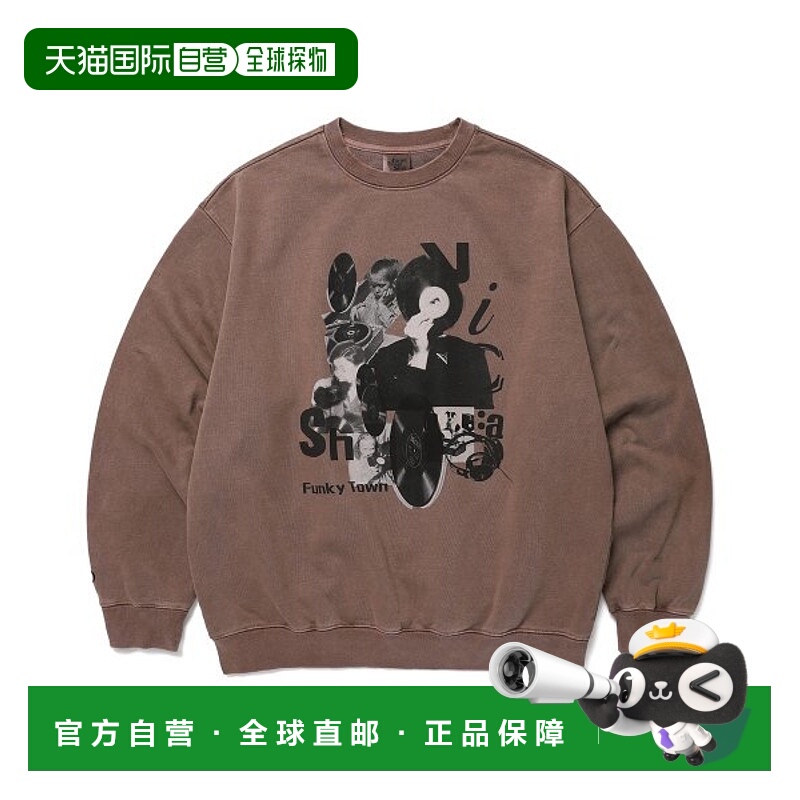 韩国直邮CAVISH 公用卫衣 COLLAGE PIGMENT SWEATSHIRT BROWN(CV2