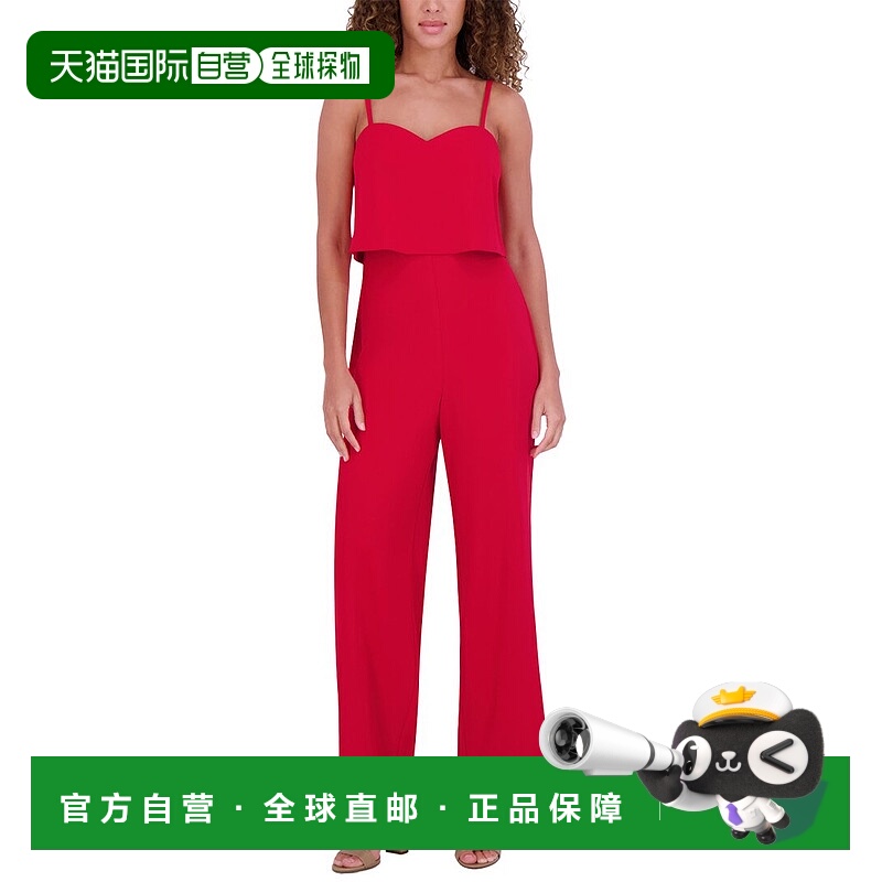 自营Kensie Crepe潜水连体衣-红色 美国奥莱直发