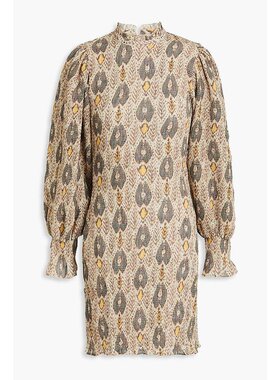 美国直邮ANTIK BATIK 动物印花褶皱绉纱迷你连衣裙 女装 女士精品