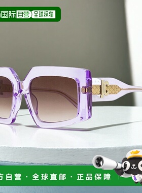 自营Just Cavalli女式透明蝴蝶太阳镜SJC020K 06SC紫色54mm-06s
