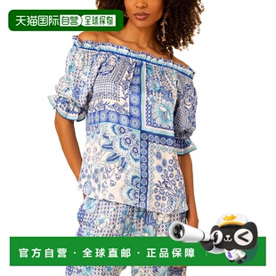 蓝色 自营 Tatum真丝混纺衬衫 Bob 美国奥莱直发性感 Hale