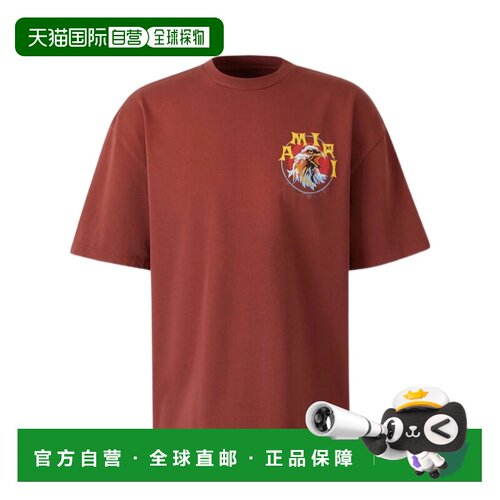香港直邮AMIRI 男士T恤 AM426JR0080049 AW2026 红色 圆领T恤男装