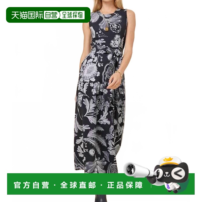 自营spartina 449Atalia Serpentine Foliage Midi Dress In Slat