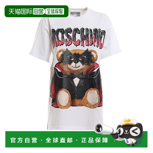香港直邮MOSCHINO 女士T恤 71105401001 SS2020 白色 Bat Teddy p