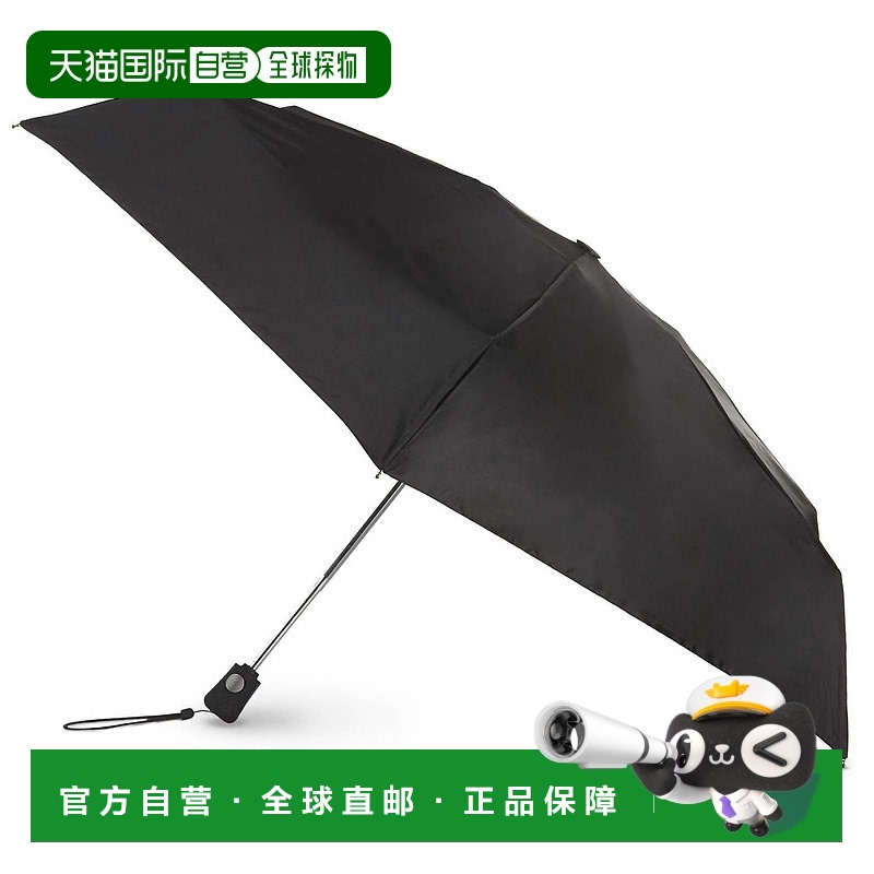 自营 totes44 英寸黑色紧凑型折叠雨伞 - 黑色 美国奥莱直发
