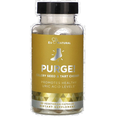 香港直发Eu Natural PURGE素食胶囊芹菜籽和酸樱桃尿酸保健品60粒