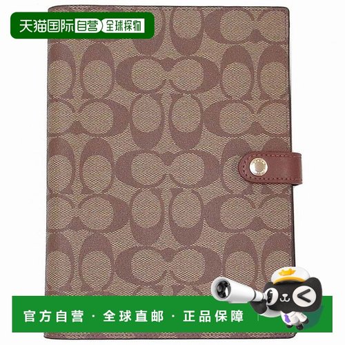 日本直邮COACH 签名帆布笔记本封面套装 [CO078DU06296] 卡其色