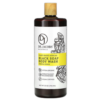 香港直邮Dr. Jacobs Naturals,植物基非洲黑皂沐浴露，Sensual Mo