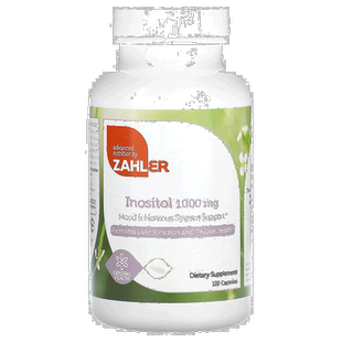 香港直发Zahler,肌醇，1,000 毫克，120 粒胶囊