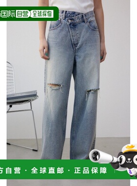 1h可退 日本直邮AZUL BY MOUSSY 女士宽松破损牛仔裤 250HSG11399