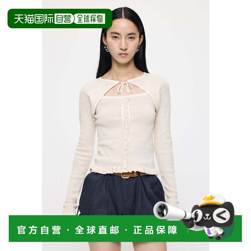 日本直邮BOW DESIGN LAYERED ニット 针织衫 米色