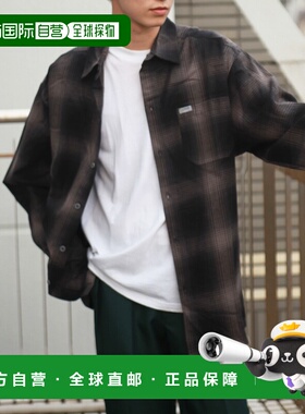 1h可退 日本直邮Cal Top CALTOP 男女同款格纹长袖衬衫 宽松大码