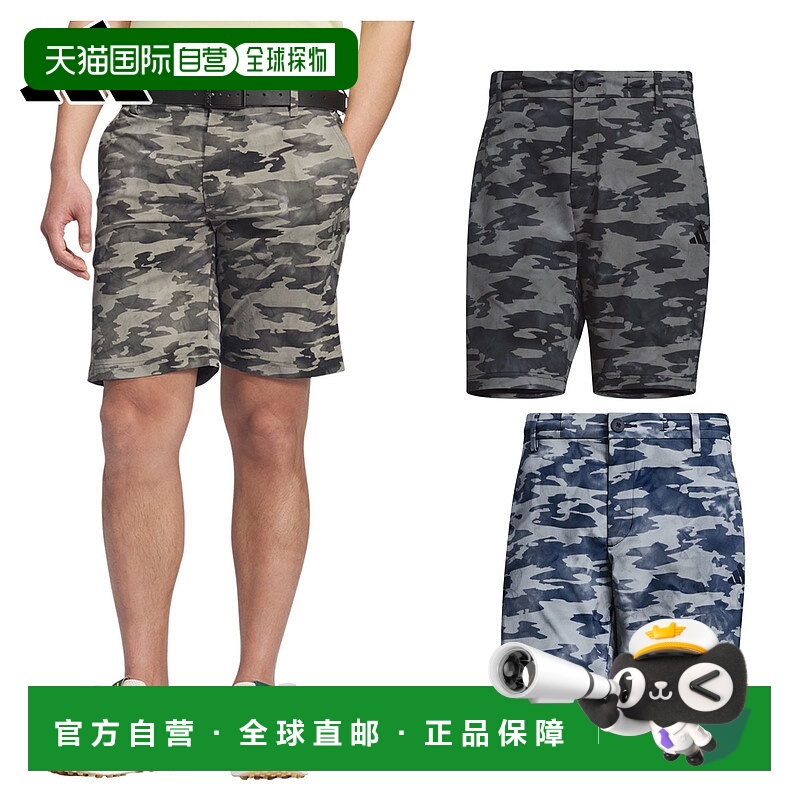 日本直邮阿迪达斯高尔夫服男款短裤“KVH19”防水迷彩图案短裤202
