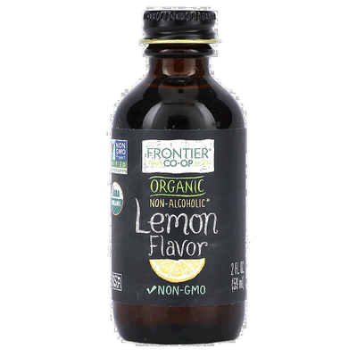 香港直邮Frontier Co-op,有机柠檬香精，无酒精，2液体盎司（59毫