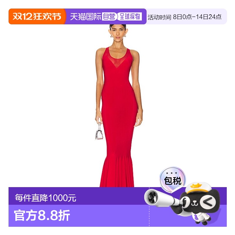 1h可退 香港直邮NORMA KAMALI 诺玛 卡玛丽 女士 鱼尾礼服裙 KK22
