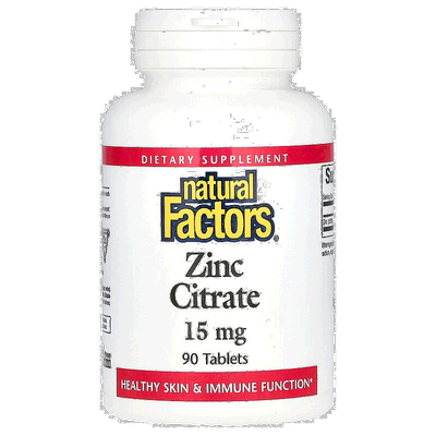香港直发natural factors柠檬酸锌膳食补充提高机能90片补充剂