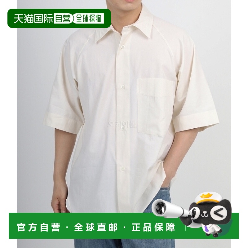 韩国直邮Margaret Howell MESH0509S24LBC 灰白色短袖插肩衬衫