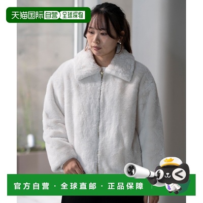 日本直邮PCNC 女装 仿毛绒短款夹克 半高领宽松外套 5542804