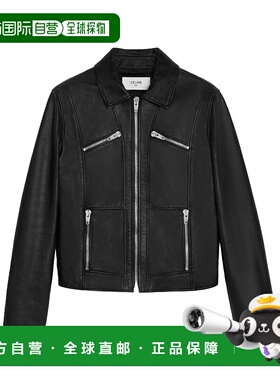 香港直邮Celine 长袖皮夹克 2EI02269L.