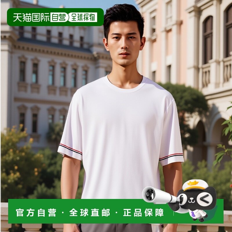 香港直邮THOM BROWNE 男士T恤 MJS282AJ0199100 CO 白色 T-Shirt