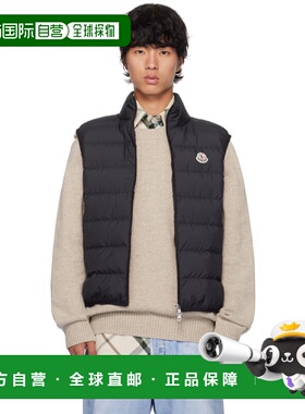 1h可退 香港直邮Moncler 盟可睐 男士 黑色 Contrin 羽绒马甲 J20