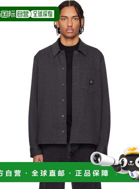 1h可退 香港直邮boss 雨果 男士 灰色 Cotton Blend Oversized-Fi