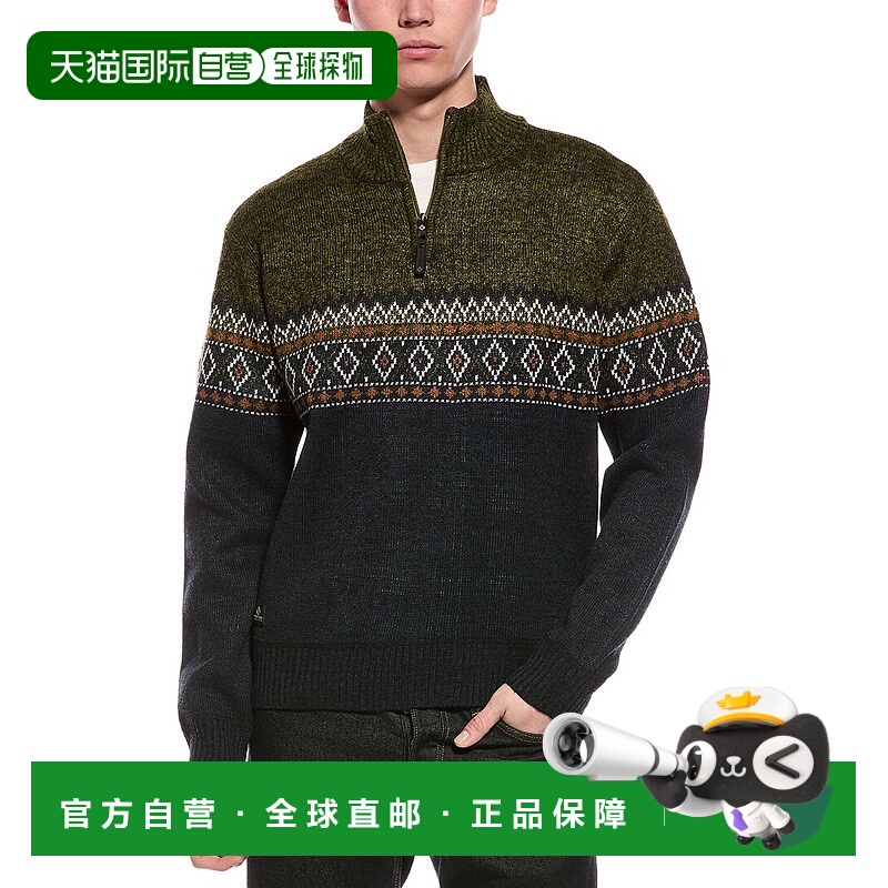 自营Point Zero Semi Fit 1/4-Zip Mock Neck Sweater - blue 美