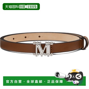 1h可退 香港直邮潮奢 MaxMara 麦斯玛拉 女士 棕色 Leather Monog
