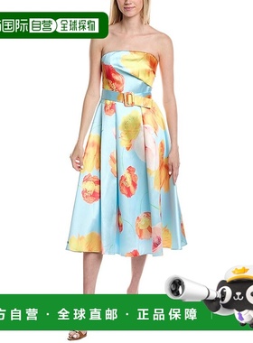 自营 Rene Ruiz Mikado Midi连衣裙-蓝色 美国奥莱直发