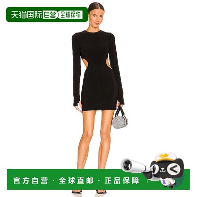 1h可退 香港直邮NORMA KAMALI 诺玛 卡玛丽 女士 长袖迷你剪口连