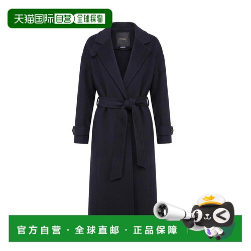 1h可退 香港直邮PINKO 女士大衣 107177A3FTG03 AW2026 蓝色 长袖